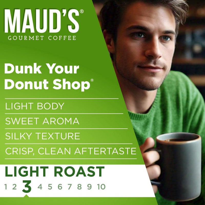 Maud's Donut Shop Coffee Pods, 100 ct, Light Roast Recyclable Single Serve Pods – 100% Arabica Coffee, Compatible with Keurig K Cups Maker - Image 3